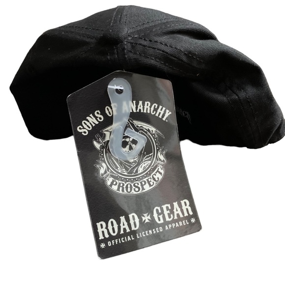 Sons of Anarchy Hat SAMCRO Fitted Black & White Bikercore Reaper TV Casual Y2K - Picture 3 of 8